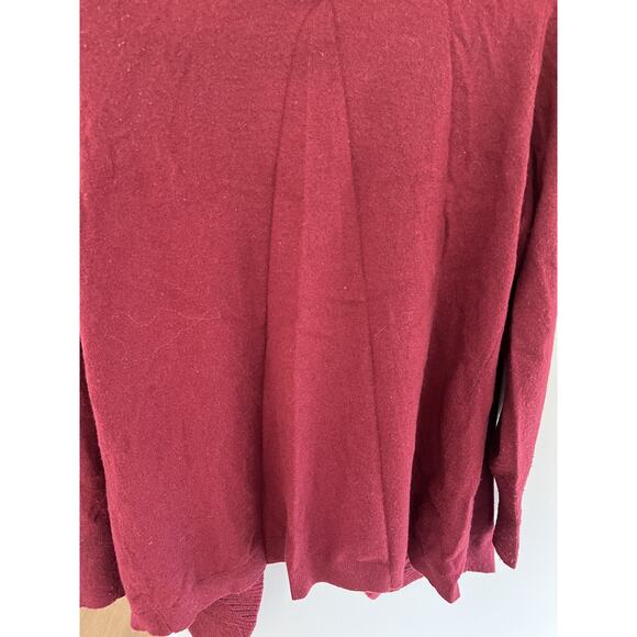 Banana Republic Vtg Womens XL Maroon Shawl Collar Cardigan Italian Fabric - Picture 6 of 6